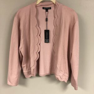 NWT Cable & Gauge lt blush cardigan sweater xl 16